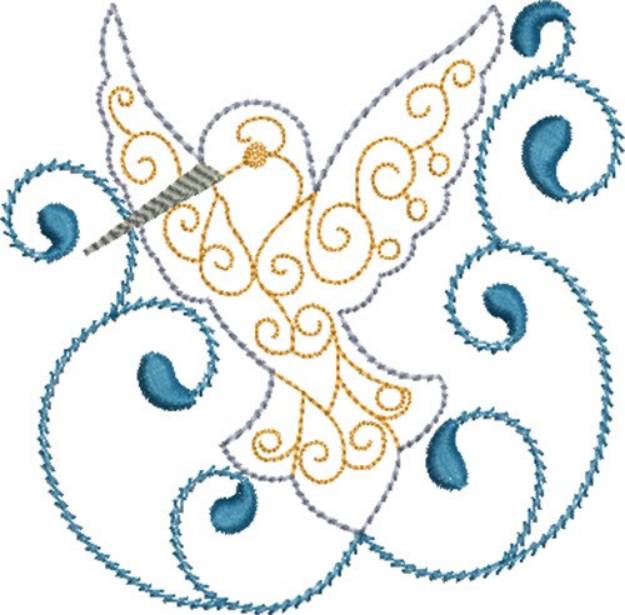 Picture of Curious Hummingbird Machine Embroidery Design