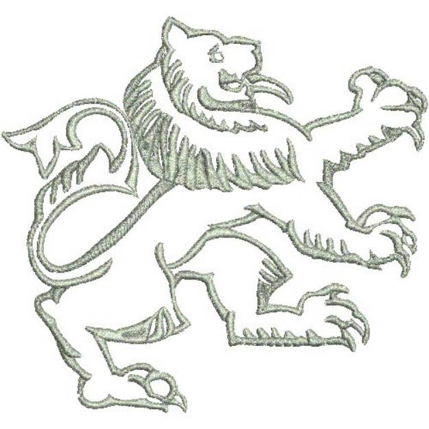 Picture of Lion Decal Machine Embroidery Design