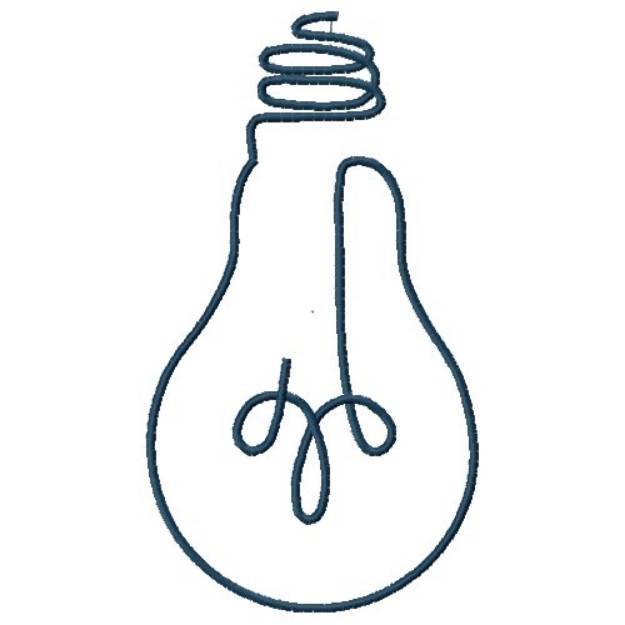 Picture of LIGHT BULB LINE ART Machine Embroidery Design