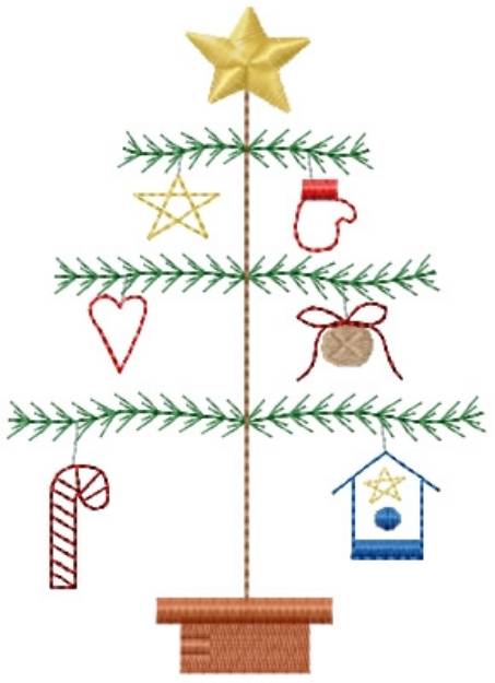 Picture of Christmas Tree Machine Embroidery Design