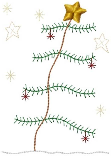 Picture of Christmas Tree Machine Embroidery Design