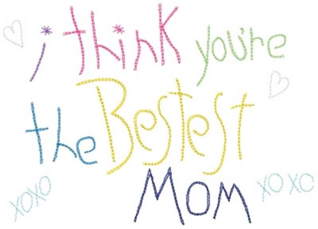 Picture of Bestest Mom Machine Embroidery Design