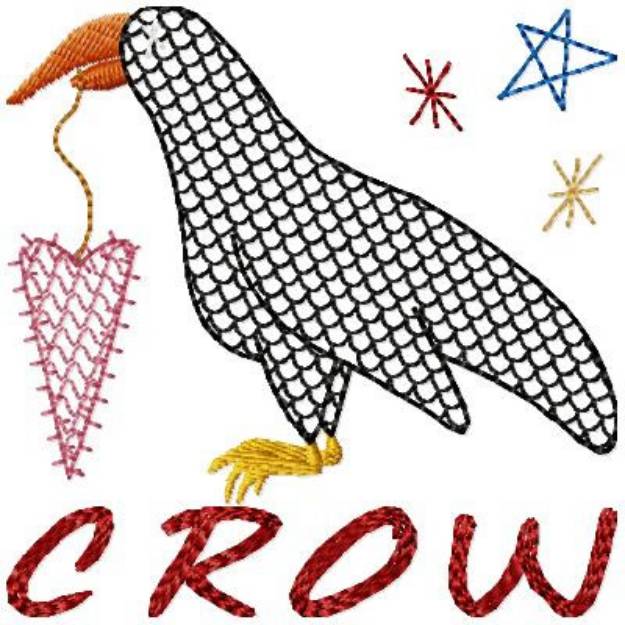 Picture of Crow Machine Embroidery Design