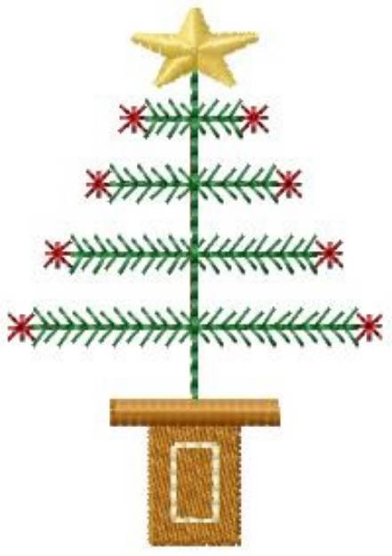 Picture of Christmas Tree Machine Embroidery Design