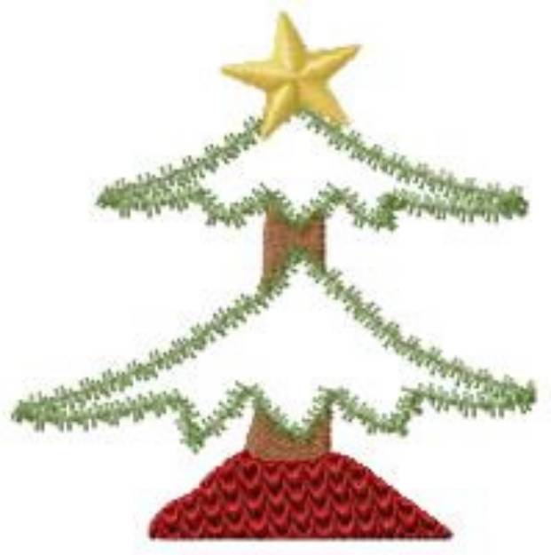 Picture of Christmas Tree Machine Embroidery Design