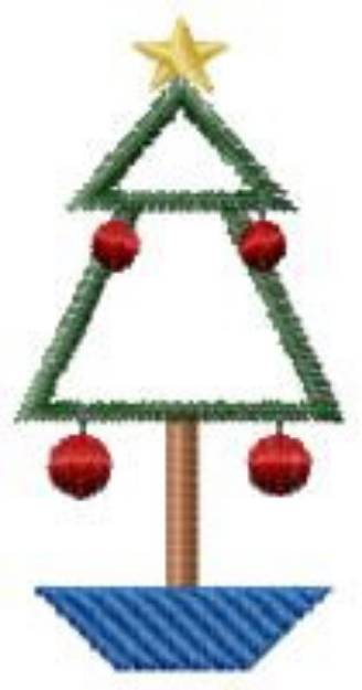 Picture of Christmas Tree Machine Embroidery Design