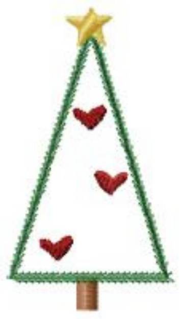 Picture of Heart Tree Machine Embroidery Design