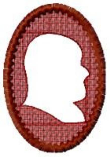 Picture of Male Cameo Machine Embroidery Design