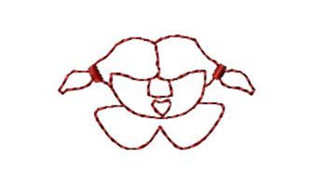 Picture of Redwork Ragdoll Machine Embroidery Design