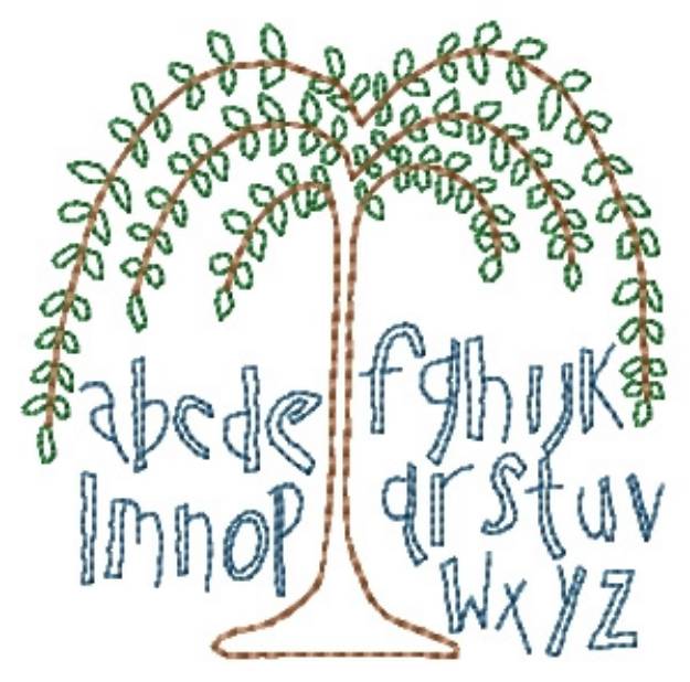 Picture of Willow Alphabet Machine Embroidery Design