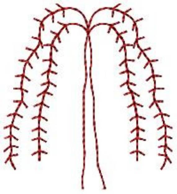 Picture of Redwork Willow Machine Embroidery Design