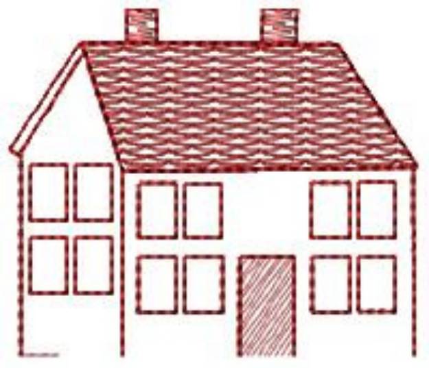 Picture of Saltbox House Machine Embroidery Design