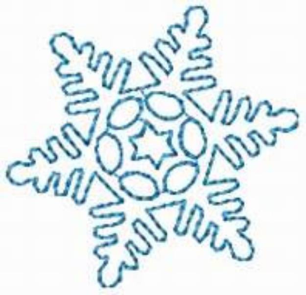 Picture of Snowflake Outline Machine Embroidery Design