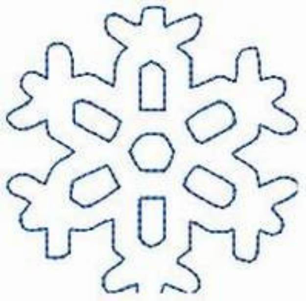 Picture of Snowflake Outline Machine Embroidery Design