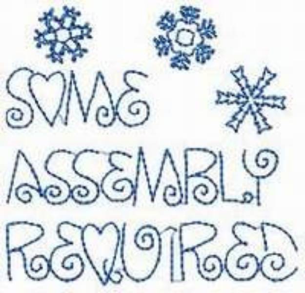 Picture of Some Assembly Required Machine Embroidery Design