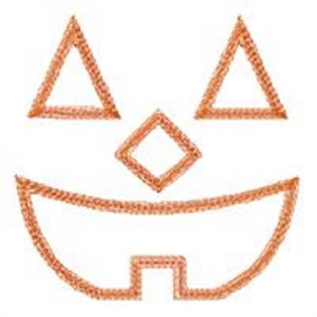 Picture of Applique Jack O Lantern Machine Embroidery Design