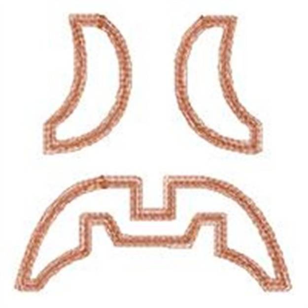 Picture of Pumpkin Face Applique Machine Embroidery Design