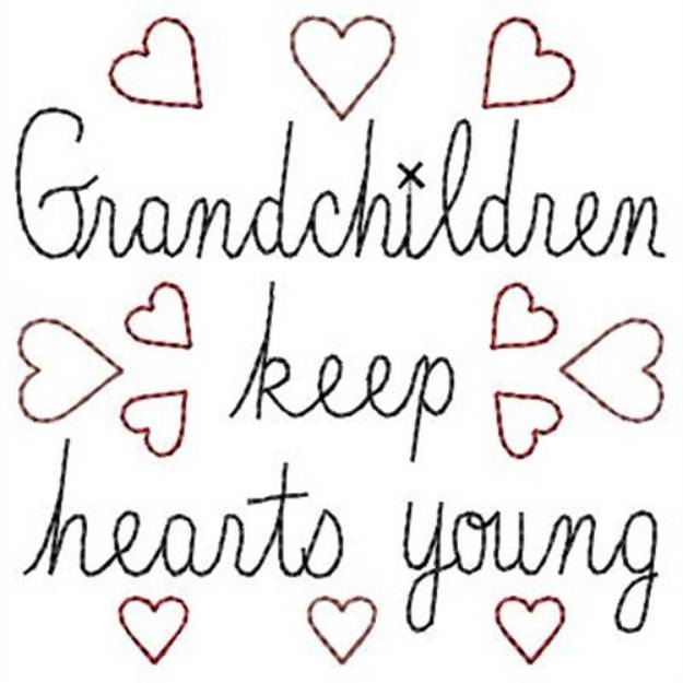 Picture of Grandchildren 6 Inch Machine Embroidery Design