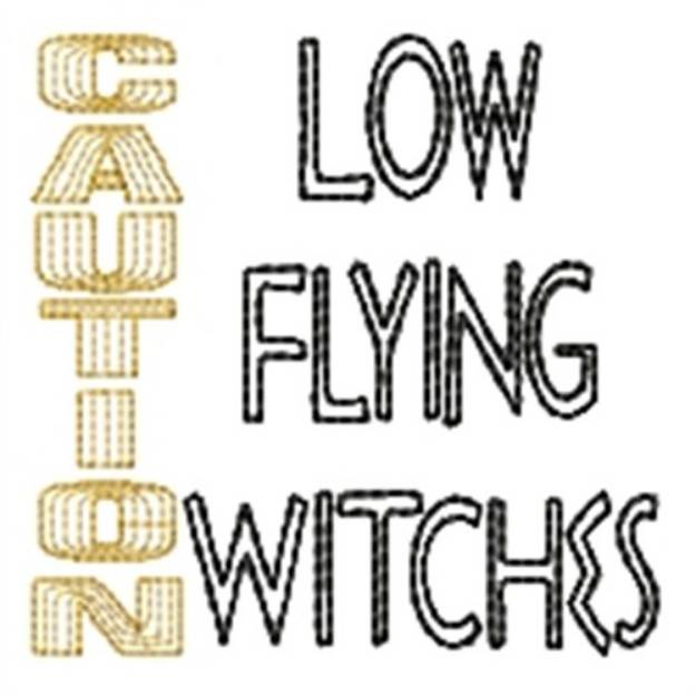 Picture of Low Flying Witches Machine Embroidery Design