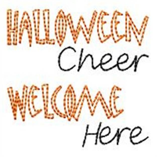 Picture of Halloween Cheer Machine Embroidery Design