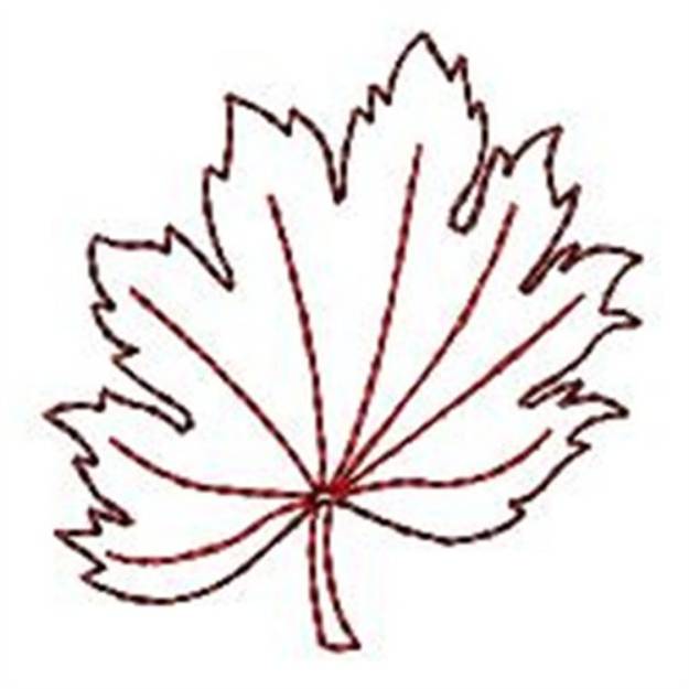 Picture of Autumn Leaf Machine Embroidery Design