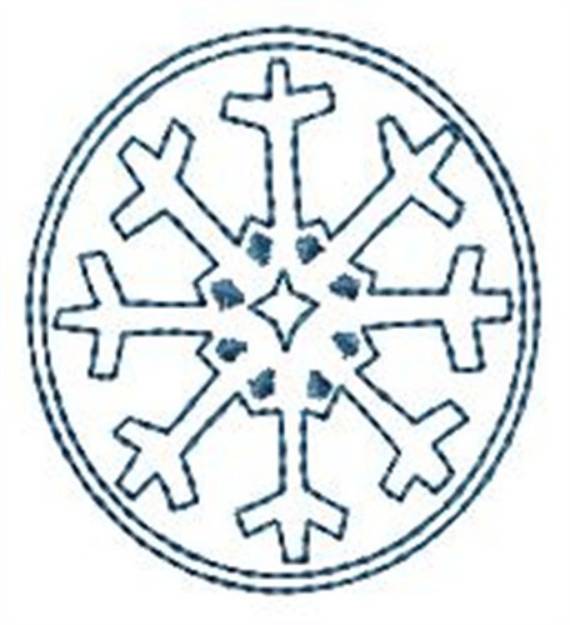 Picture of Redwork Snowflake Machine Embroidery Design