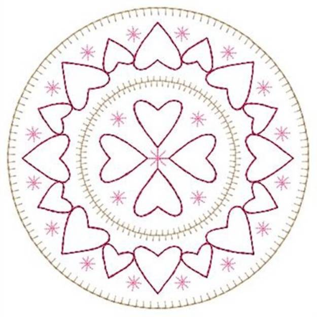 Picture of Candle Mat Design Machine Embroidery Design