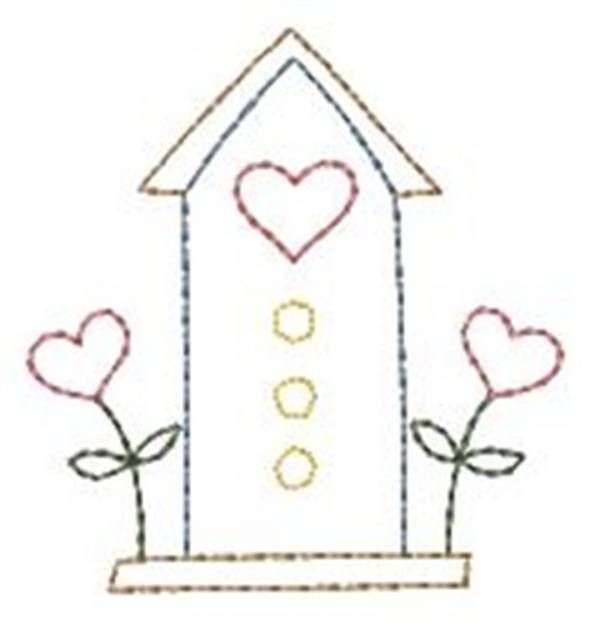 Picture of Birdhouse Machine Embroidery Design