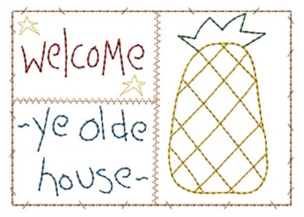 Picture of Ye Olde House Machine Embroidery Design