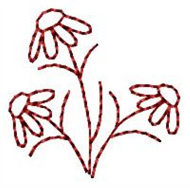 Picture of Flower Redwork Machine Embroidery Design