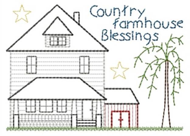 Picture of Farmhouse Blessings Machine Embroidery Design