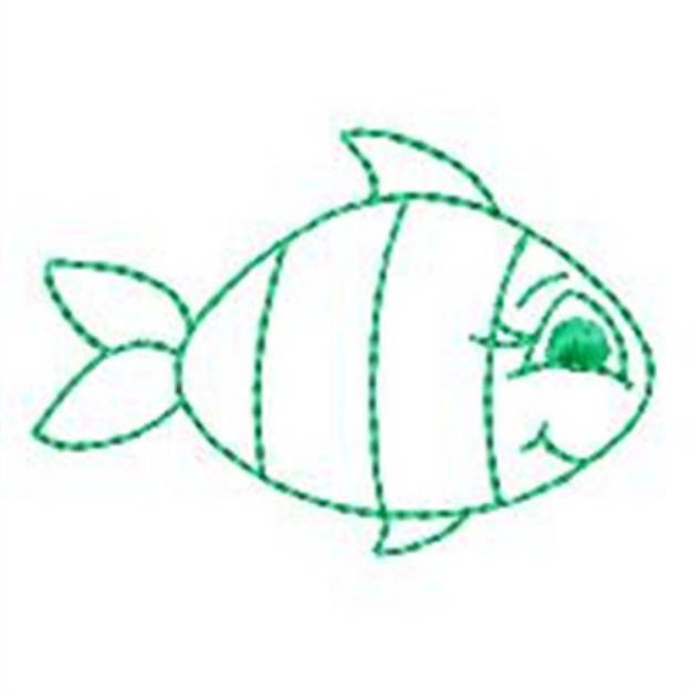 Picture of Fish Redwork Machine Embroidery Design