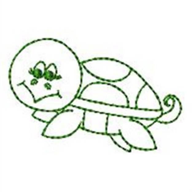 Picture of Turtle Redwork Machine Embroidery Design