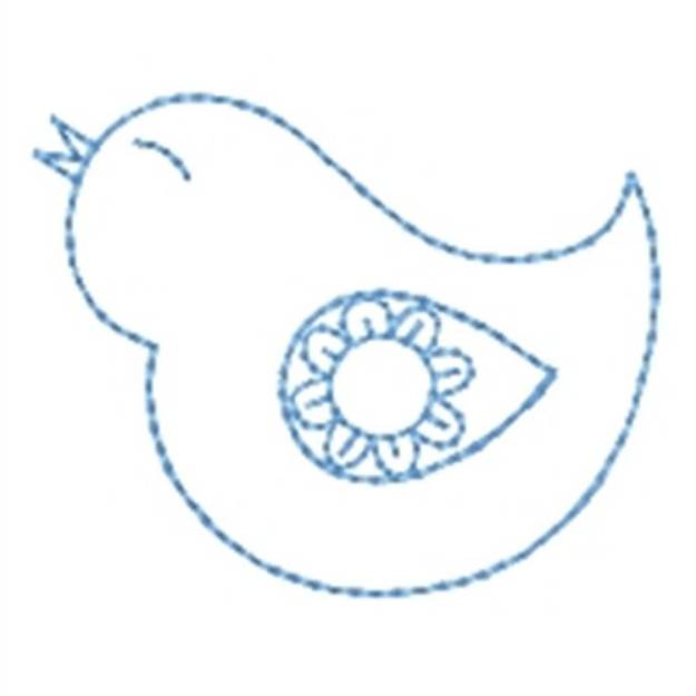 Picture of Bird Redwork Machine Embroidery Design