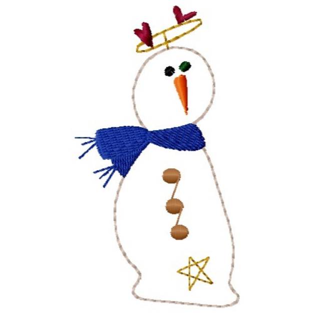 Picture of Snowman Angel Machine Embroidery Design