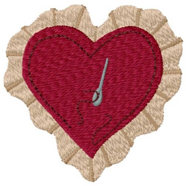 Picture of Stitched Heart Machine Embroidery Design