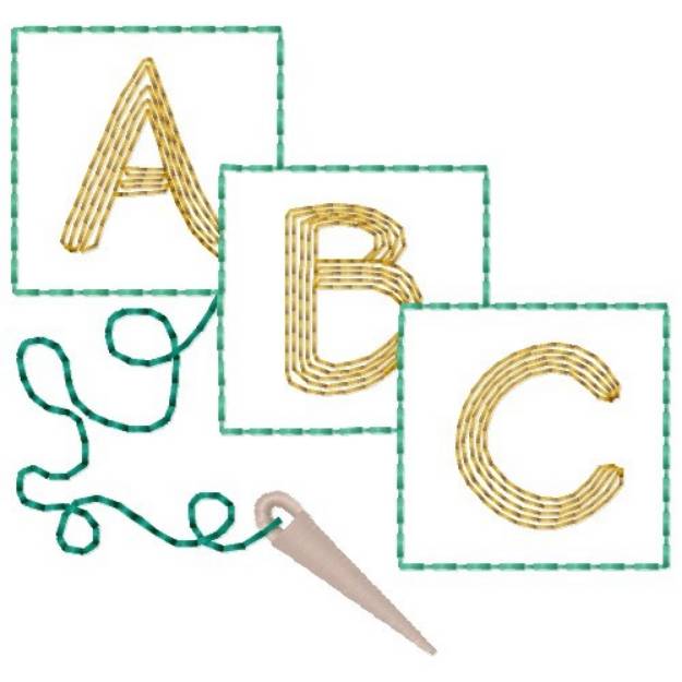 Picture of Stitched ABC Machine Embroidery Design