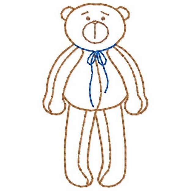 Picture of Teddy Outline Machine Embroidery Design