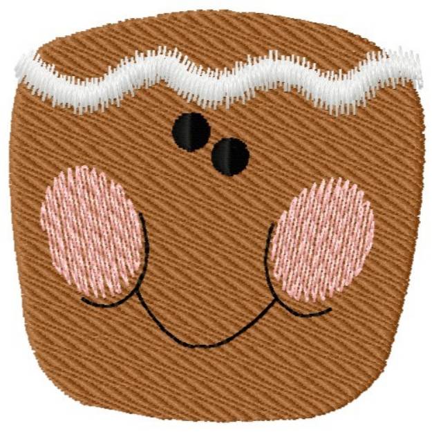 Picture of Gingerbread Head Machine Embroidery Design