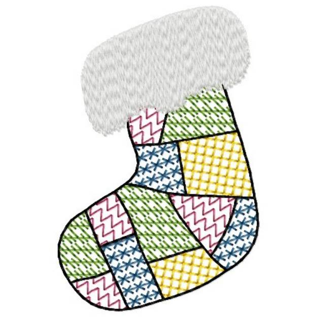 Picture of Patchwork Stocking Machine Embroidery Design