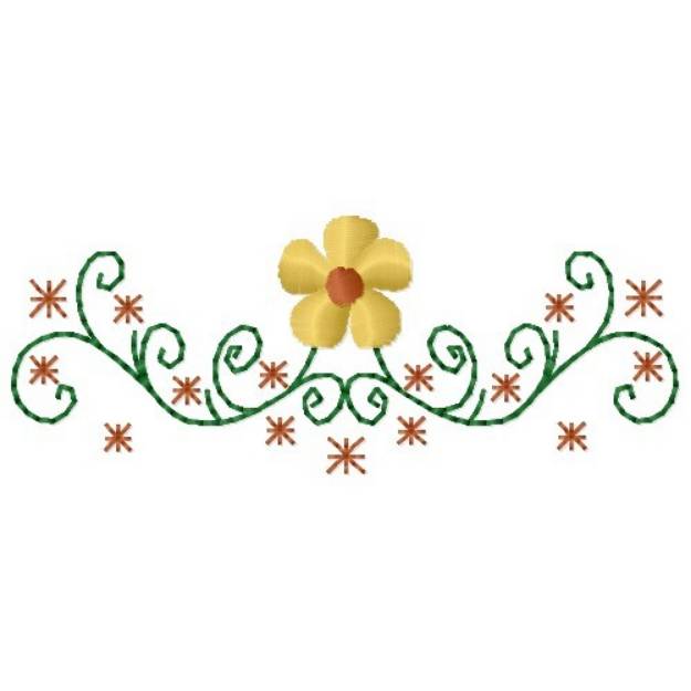 Picture of Flower Border Machine Embroidery Design