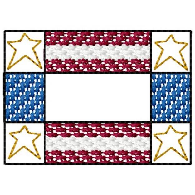 Picture of Patriotic Block Machine Embroidery Design