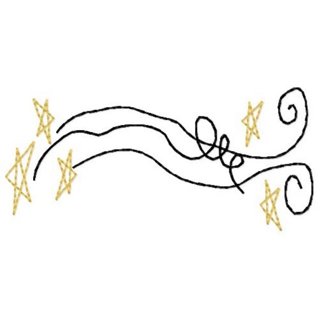 Picture of Star Swirls Machine Embroidery Design