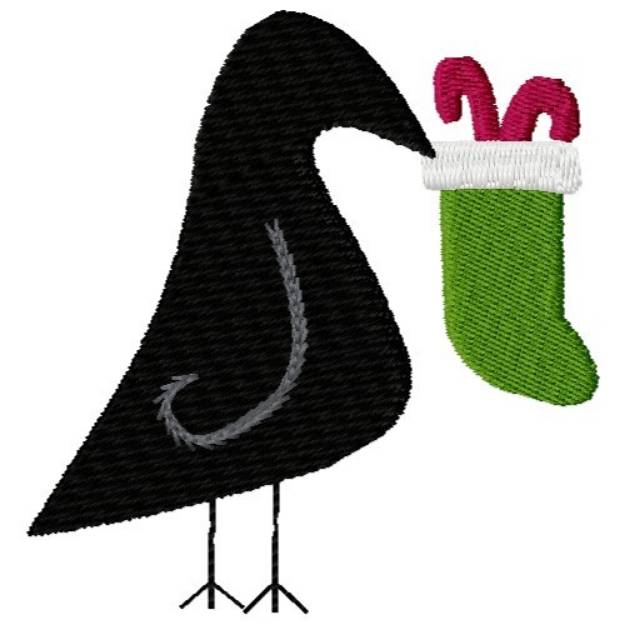 Picture of Christmas Crow Machine Embroidery Design