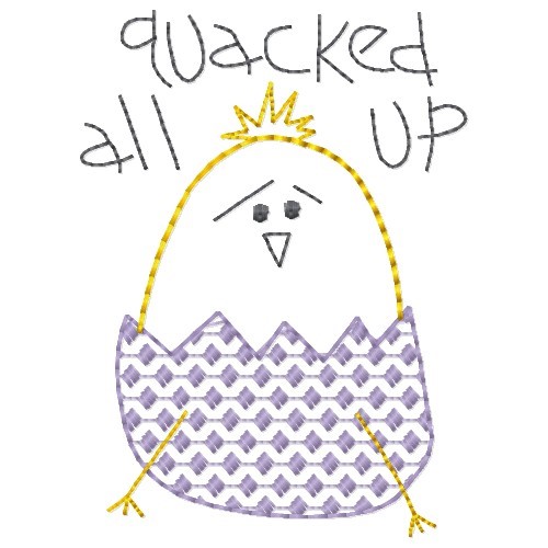 Quacked All Up Machine Embroidery Design