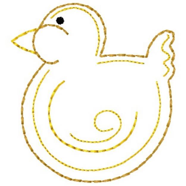 Picture of Outline Duck Machine Embroidery Design