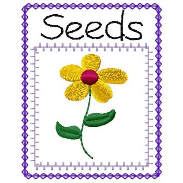 Picture of Flower Seeds Machine Embroidery Design