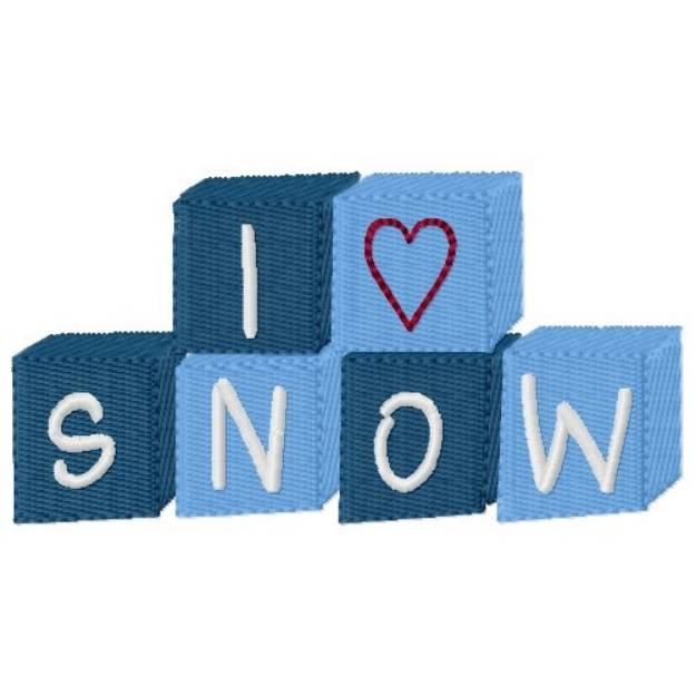 Picture of I Love Snow Machine Embroidery Design