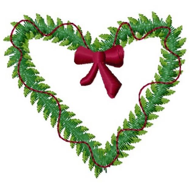 Picture of Heart Wreath Machine Embroidery Design