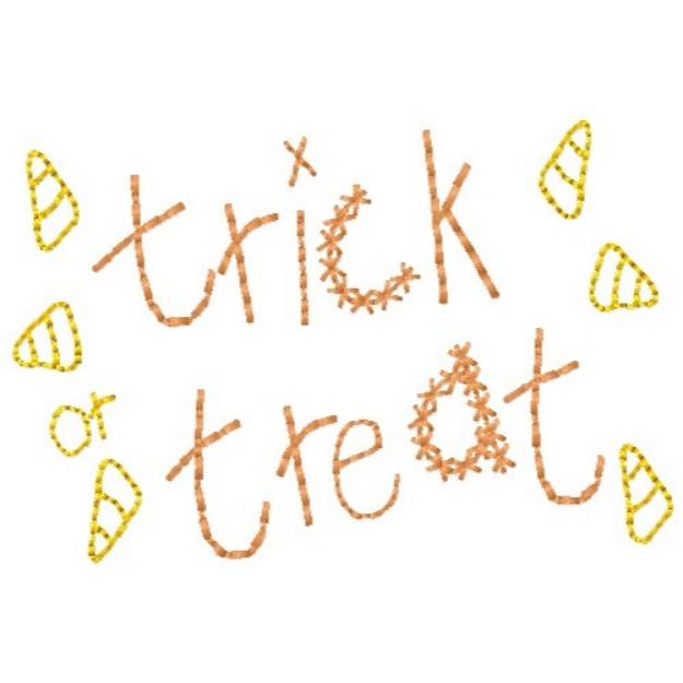 Picture of Trick Or Treat Machine Embroidery Design